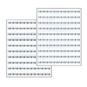 Dixie Narco Model 5591 price labels sheet 1.50-1.75 cents