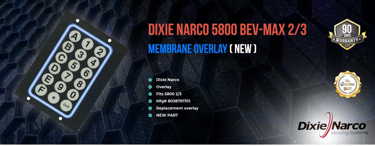 DN keypad, membrane
