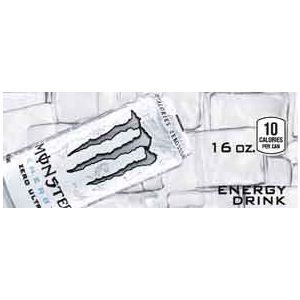 Monster Energy Zero Ultra can on ice small size flavor strip