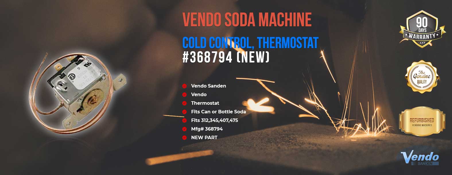 Vendo soda machine thermostat